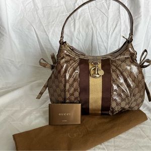 NWOT authentic Gucci GG monogram Crystal Hysteria Hobo bag